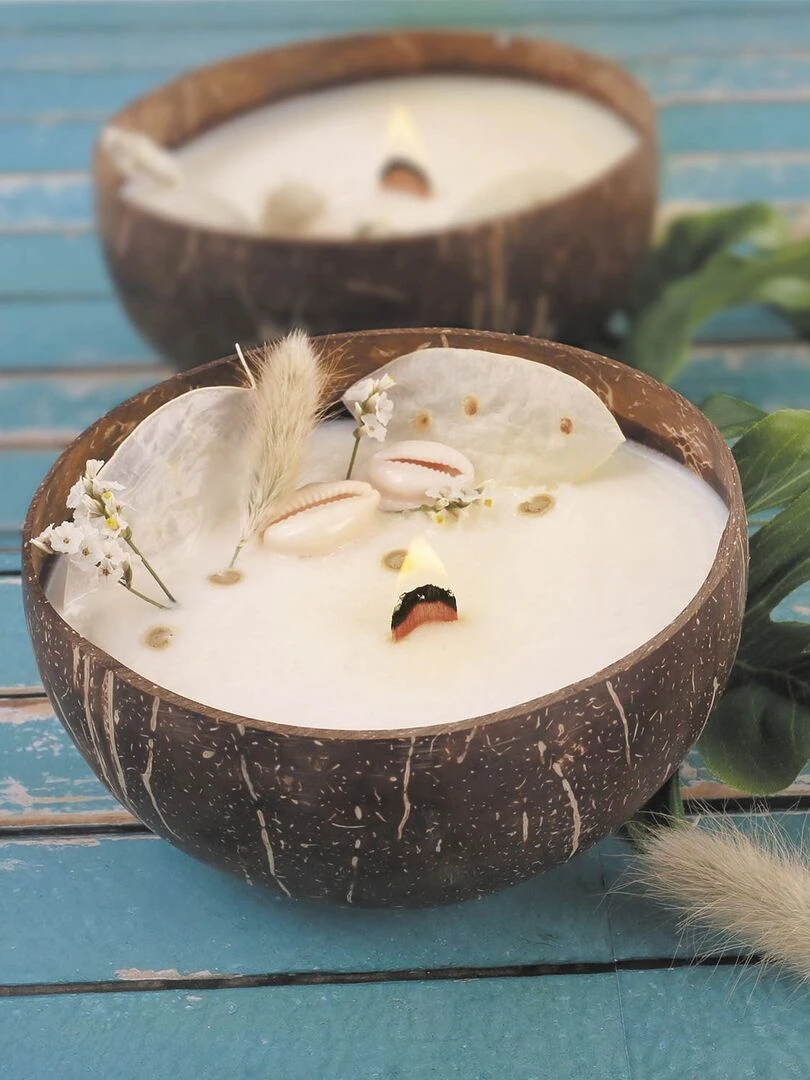 Bougie noix de coco à faire soi même N/A
