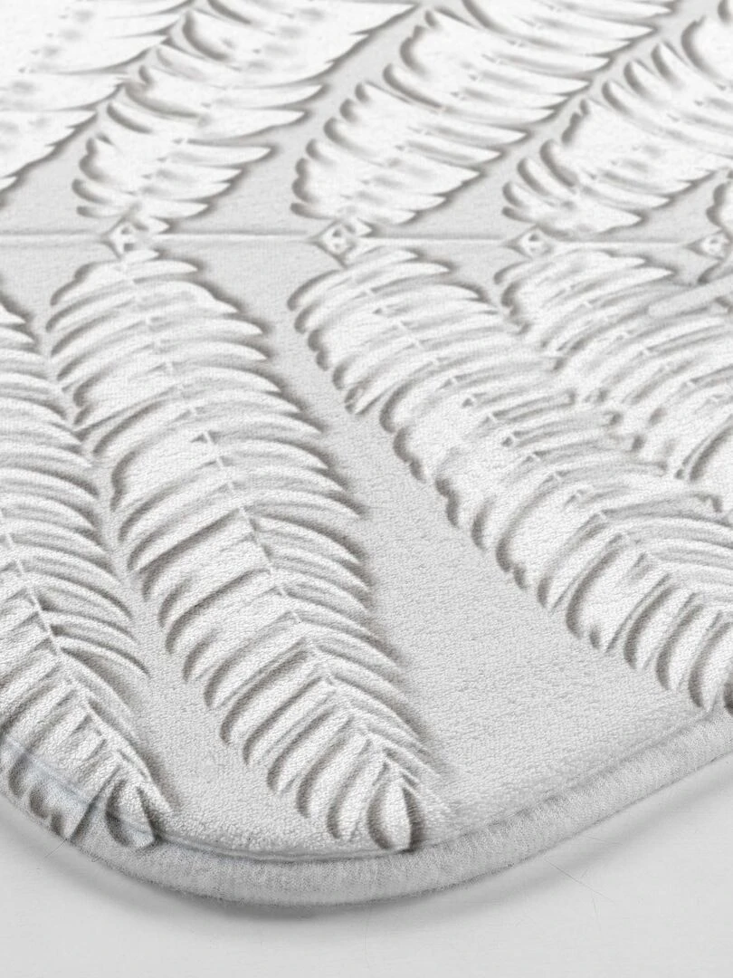 Tapis contour de WC 45 x 45 cm Feuilles d ambre   Gris