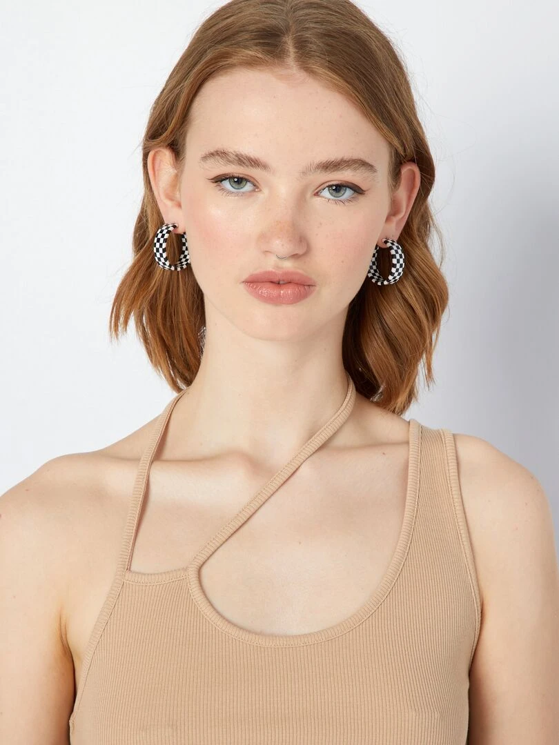 Débardeur à bretelles asymétriques   Beige