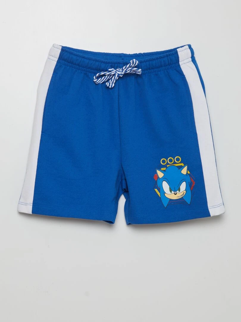 Short 'Sonic' avec bandes bleu