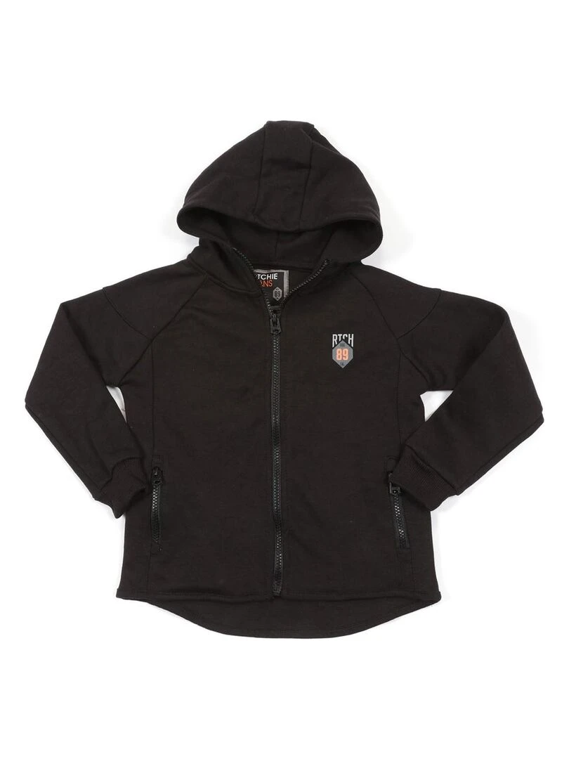 SWEAT ZIPPE CAPUCHE WIPACK BOY Noir