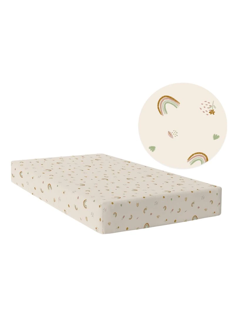 Drap housse Iris "Happyfriday" Blanc