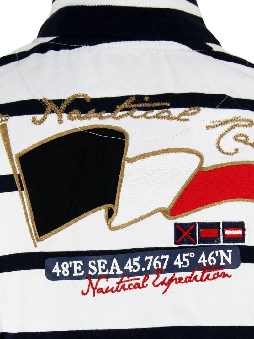 Polo manches longues homme CRAOR   VENT DU CAP   Blanc