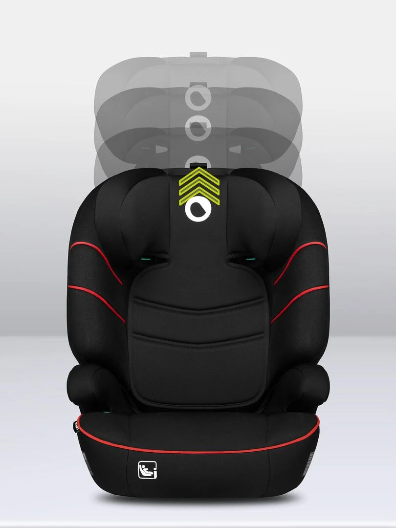 LIONELO Lars i Size   Siège auto bébé évolutif   Groupe 2 3   Noir/Rouge   Noir Rouge