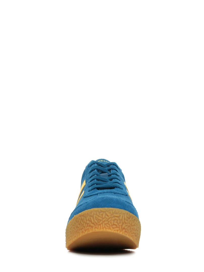 Baskets Gola Harrier Suede   Bleu Jaune