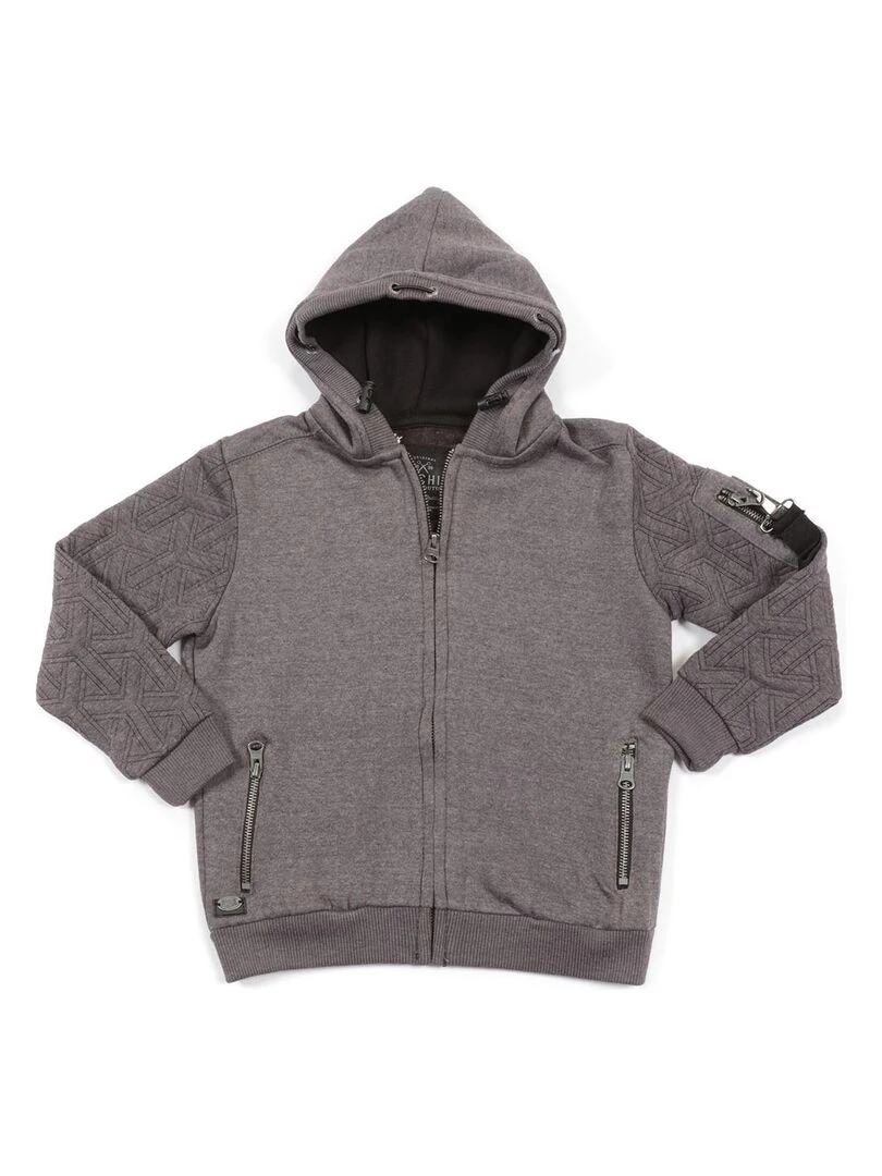 SWEAT ZIPPE WARRYK BOY Gris