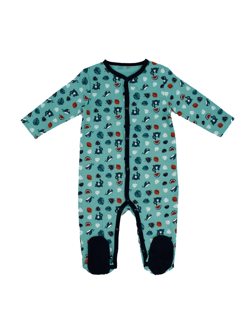 Pyjama Jersey 'cute Tropical''doo&bo' bleu turquoise
