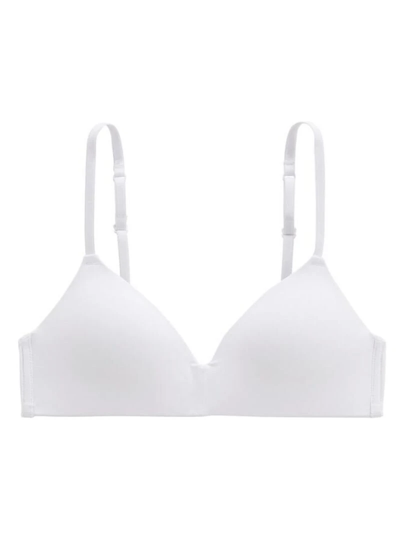 Soutien gorge triangle à coques sans armatures blanc Veliana Blanc