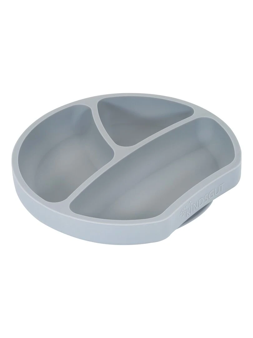 Assiette ventouse en silicone Gris foncé