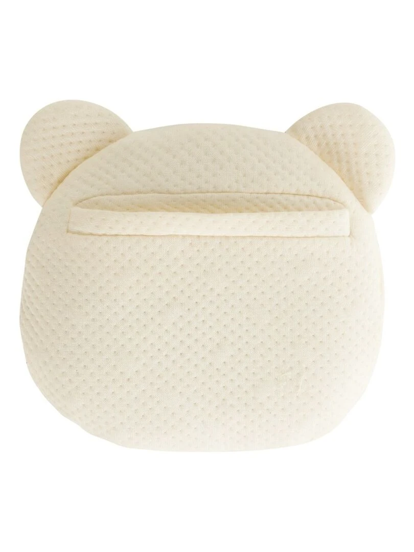 Candide Coussin cale tête bébé P'tit Panda Coton Ecru