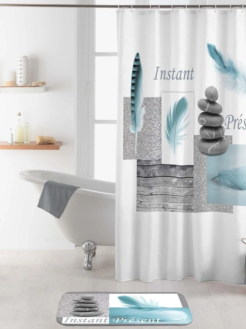 Rideau de douche Instant Present Bleu