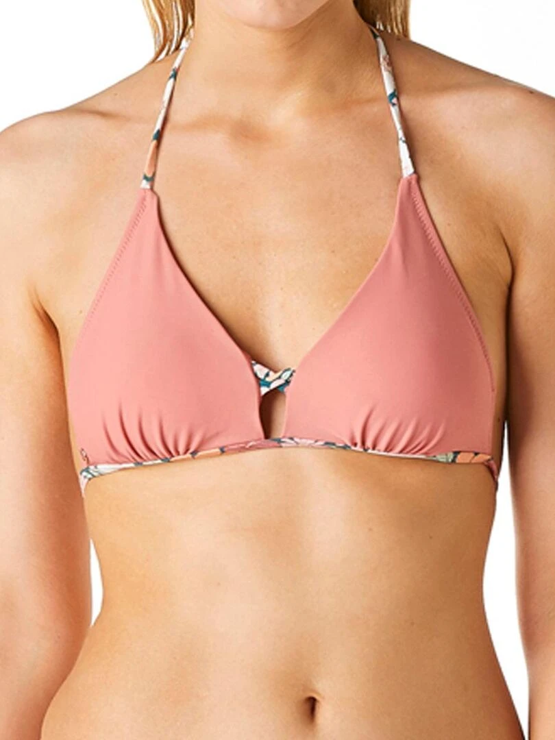 Haut de maillot triangle SIXTIES Brigitte Bardot Bain Rose