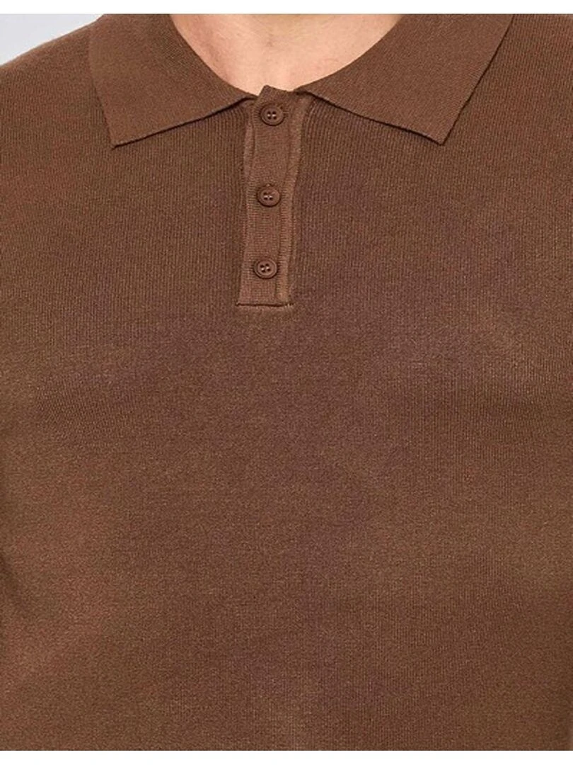 Pull col polo Kebello   Marron