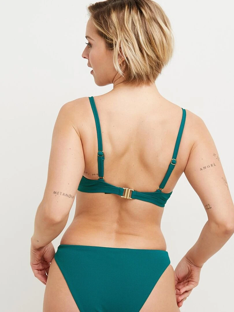 Maillot de bain triangle brassiere Malou RougeGorge Lingerie Vert