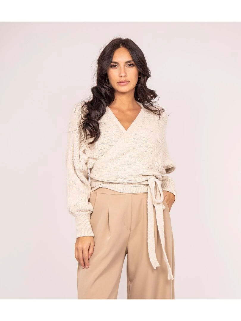 Gilet cache coeur KAILYN Beige