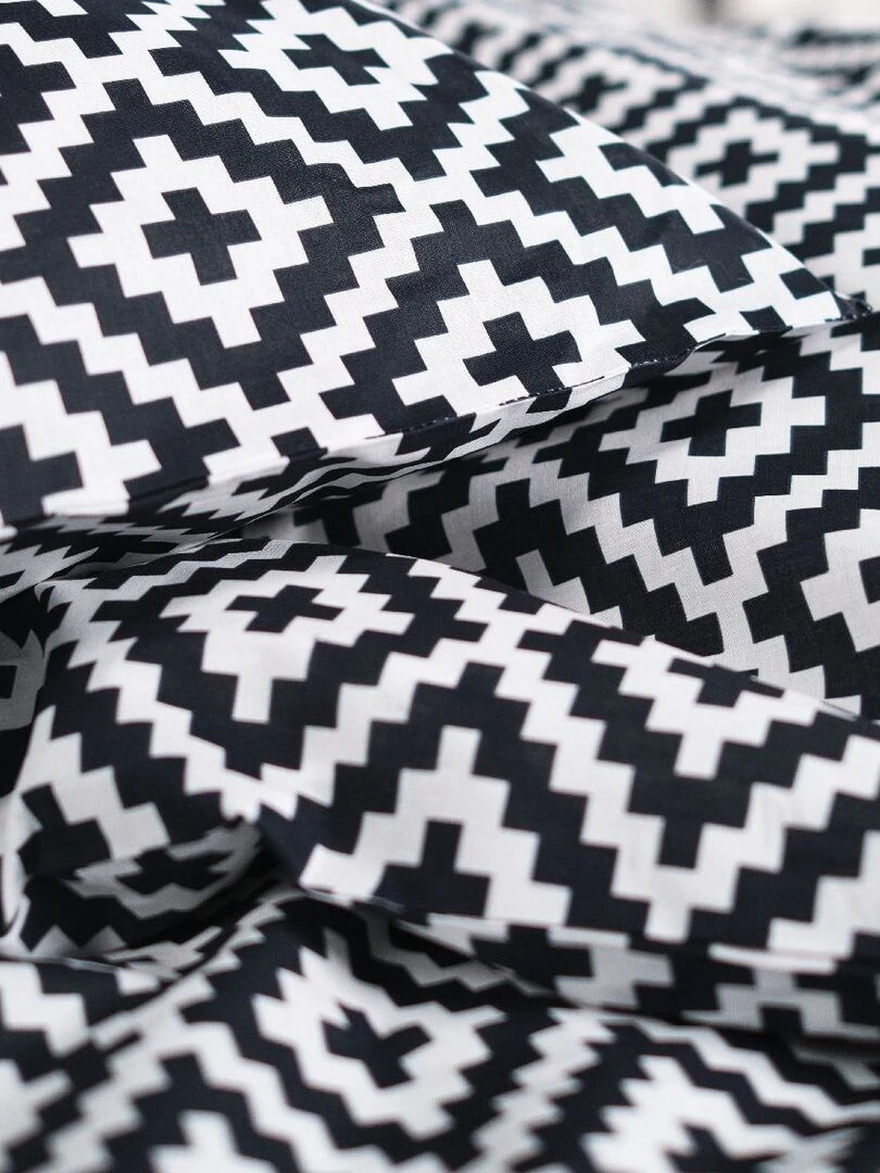 Parure de lit  'CRAZY CHARLES' 'TODAY'   Noir