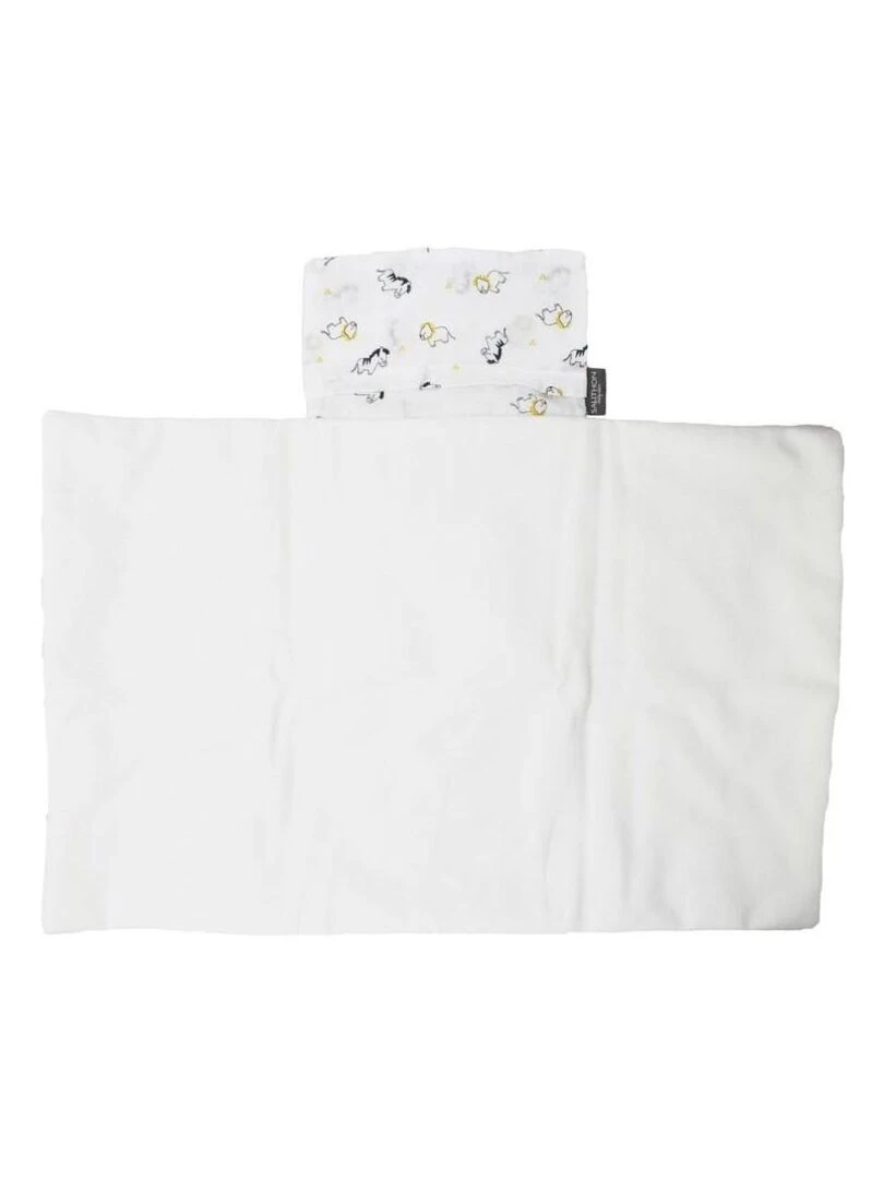 Matelas à langer de voyage 68x45cm en coton bio blanc SAUTHON Blanc