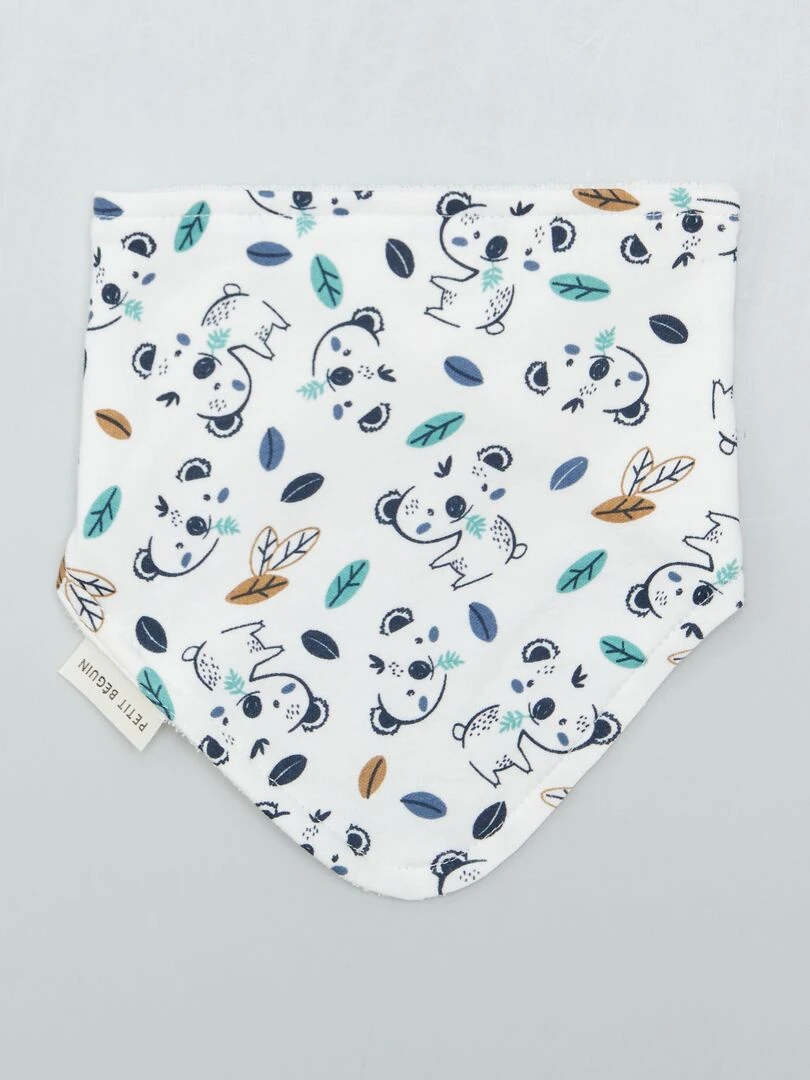 Lot de 3 bavoirs 'Petit Béguin' Bleu/blanc