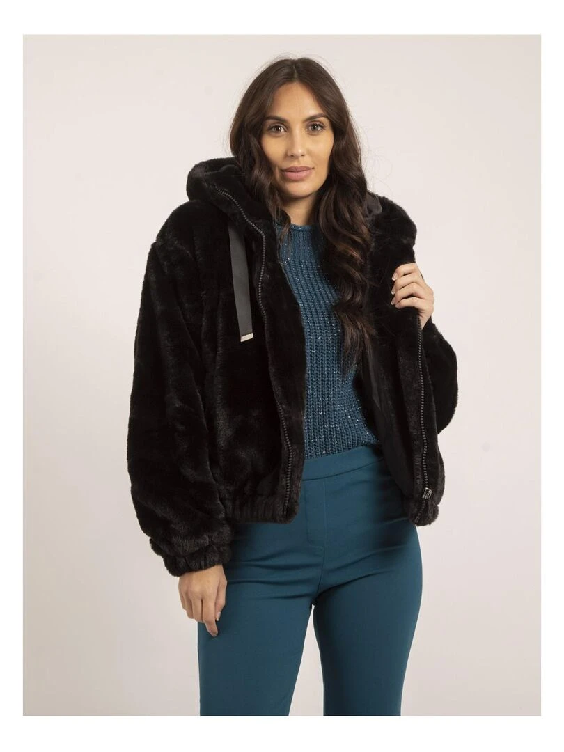 Veste courte capuche UBANIE Noir