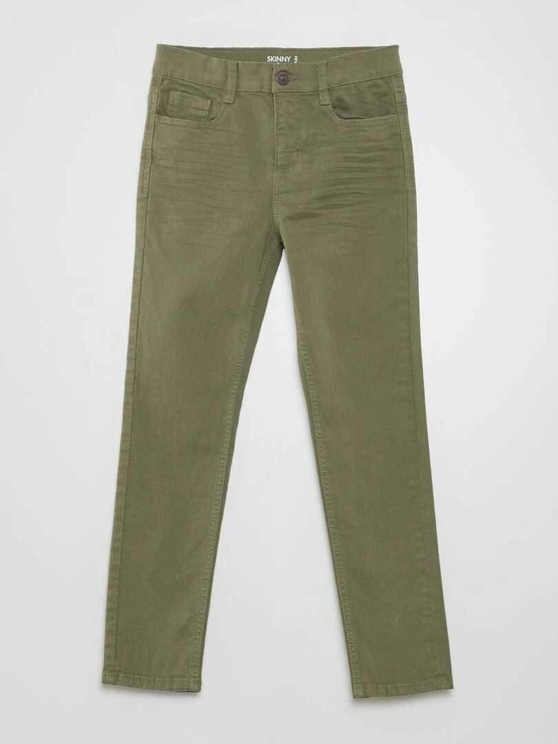 Jean skinny à 5 poches Vert