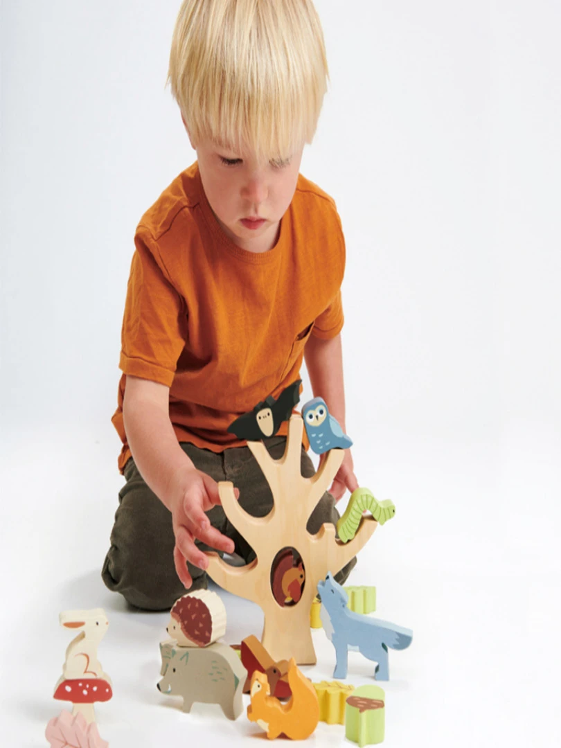 Animaux de la forêt en bois à empiler   N/A