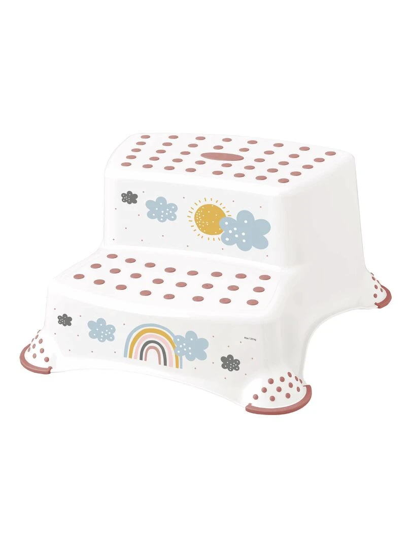 DOUBLE MARCHE PIEDS ANTIDÉRAPANT "RAINBOW" Blanc Multicolore