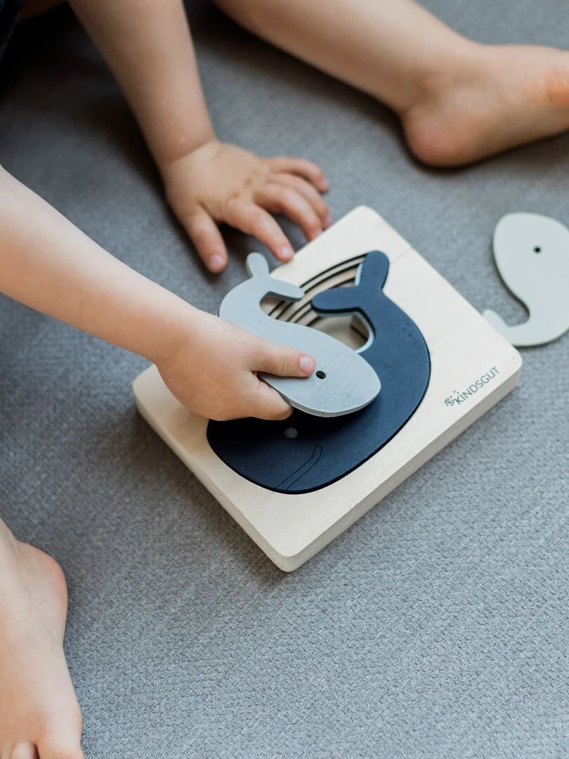 Puzzle animaux baleine en bois   N/A