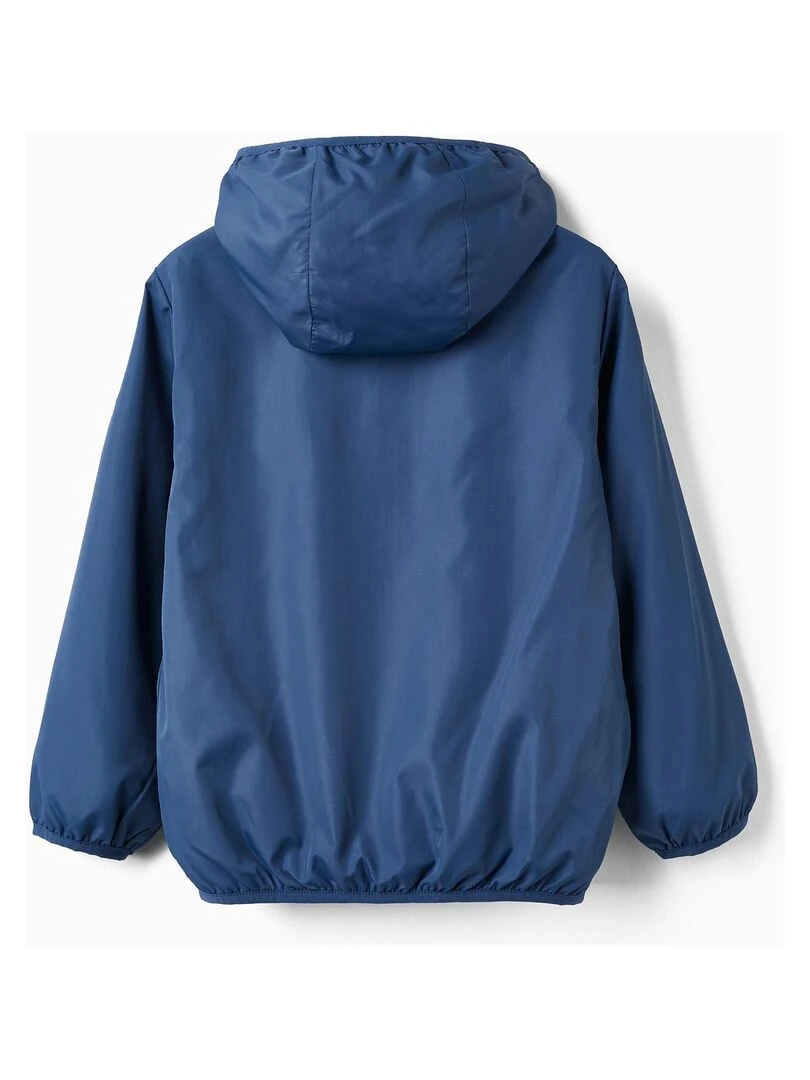 Manteau Coupe Vent avec Capuche pour Garçon NATURE TAKEOVER Bleu foncé
