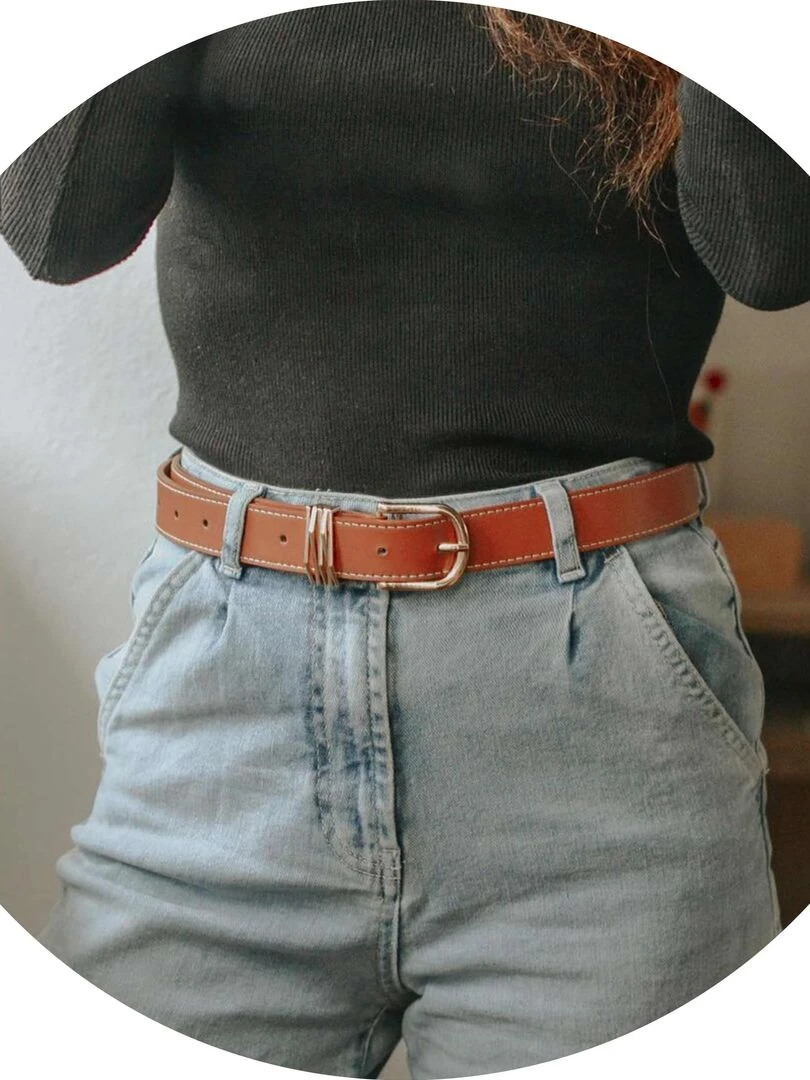 Ceinture Femme lisse bijoux Noir   Noir