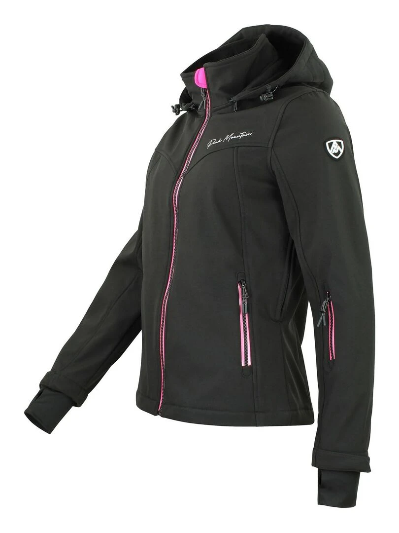 Blouson softshell femme AMALEO   PEAK MOUNTAIN   Noir