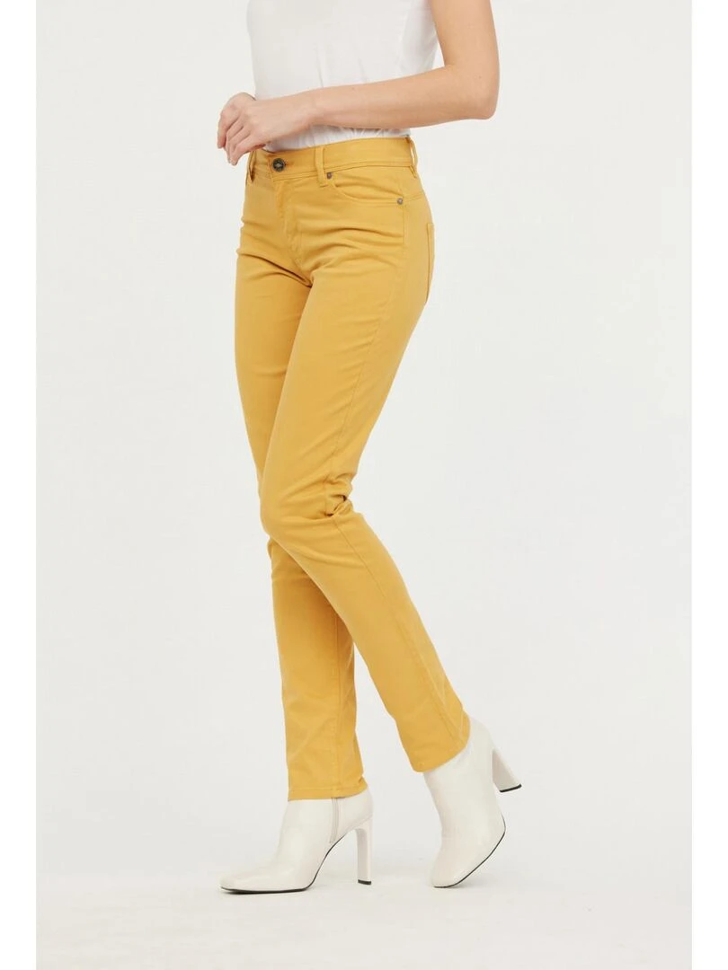 Lee Cooper   Pantalon coton slim JANA   Jaune