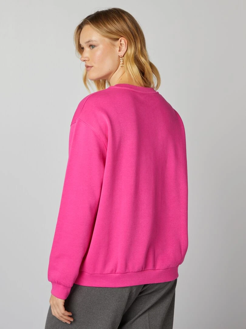 Sweat imprimé   Rose