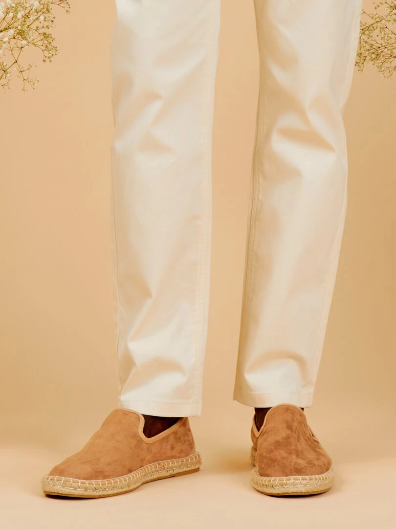 Espadrilles en suédine Beige