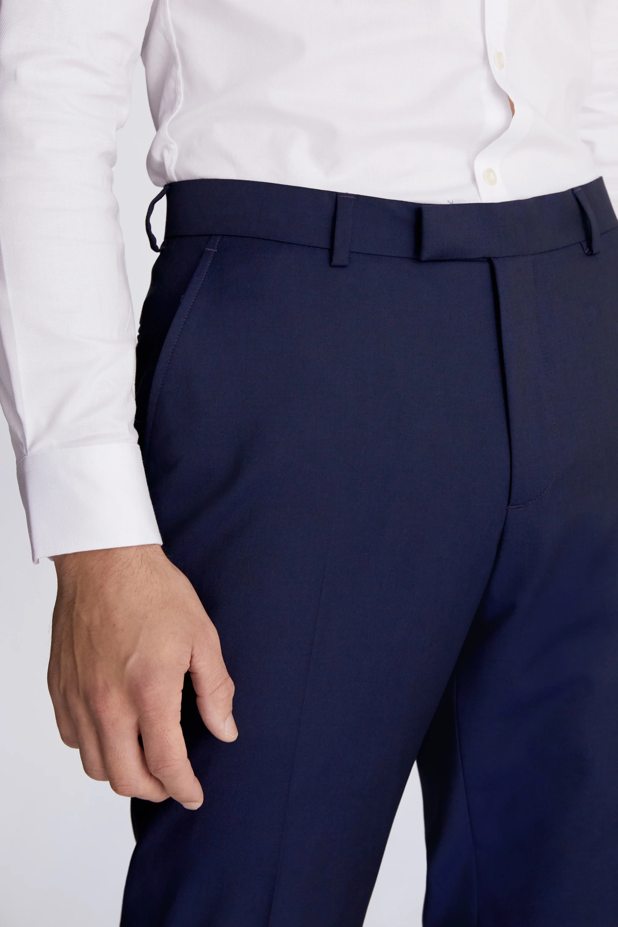 Regular Fit Ink Stretch Trousers   Buy Online at Moss