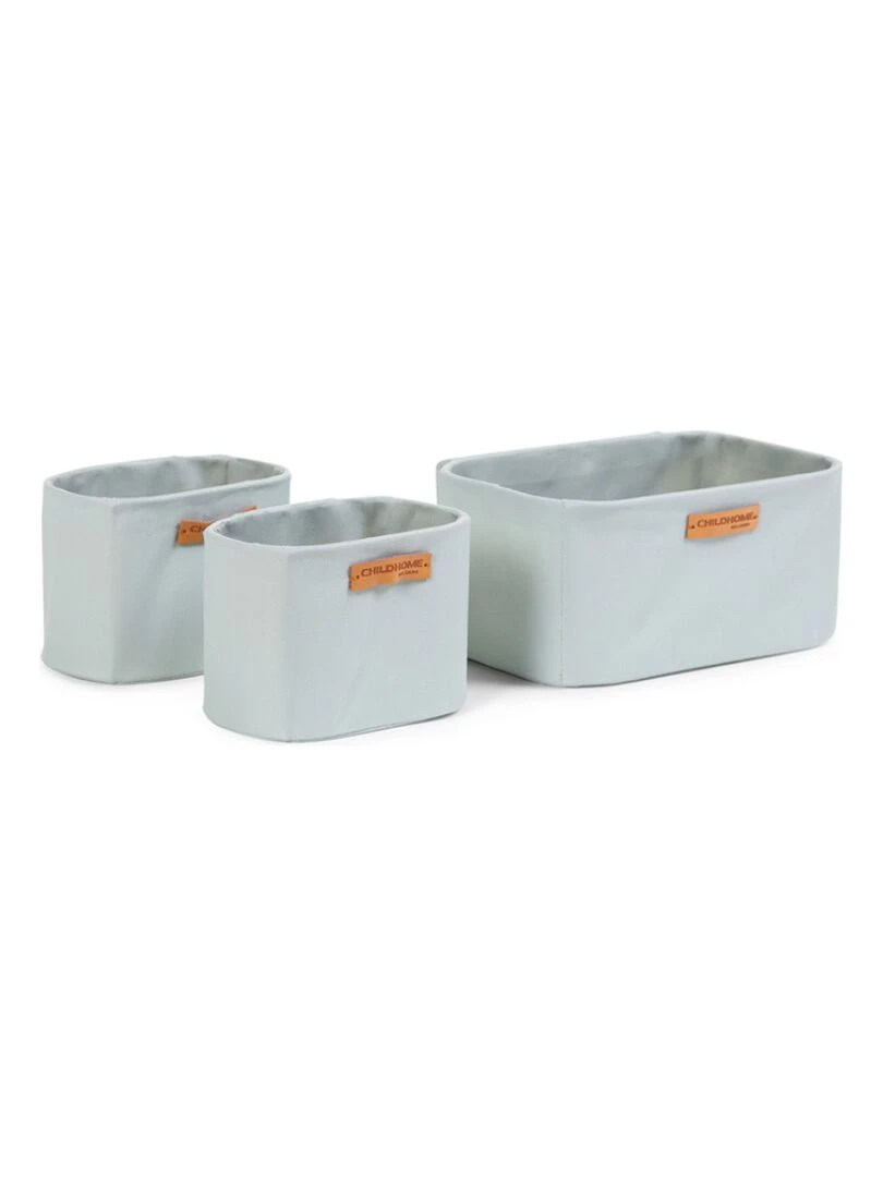 Lot de 3 paniers à suspendre table à langer Evolux gris clair Gris
