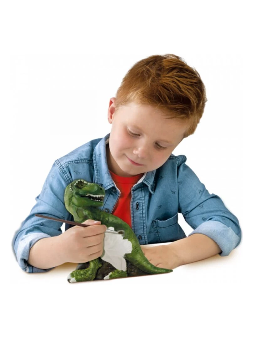 Moulage et peinture : T Rex avec squelette   N/A