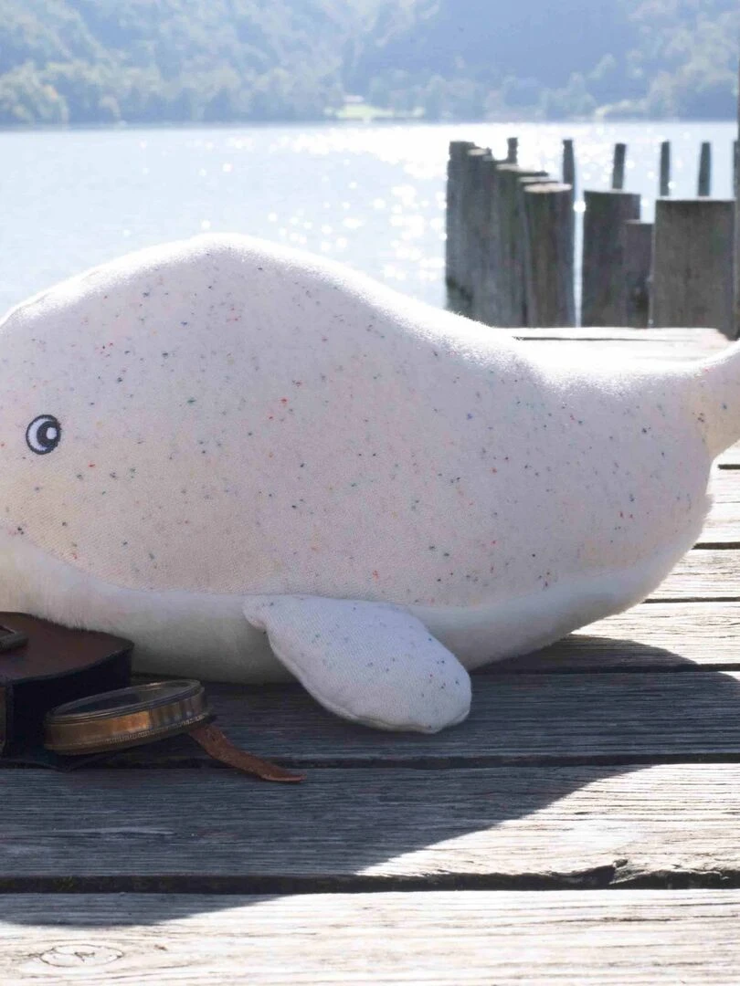 Peluche baleine bébé Trois Kilos Sept   Ecru