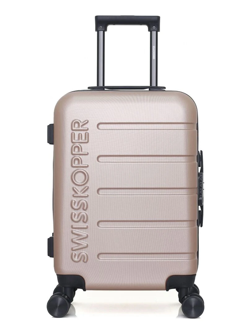 SWISS KOPPER VALISE CABINE ABS AIGLE 4 ROUES 55 CM Rose
