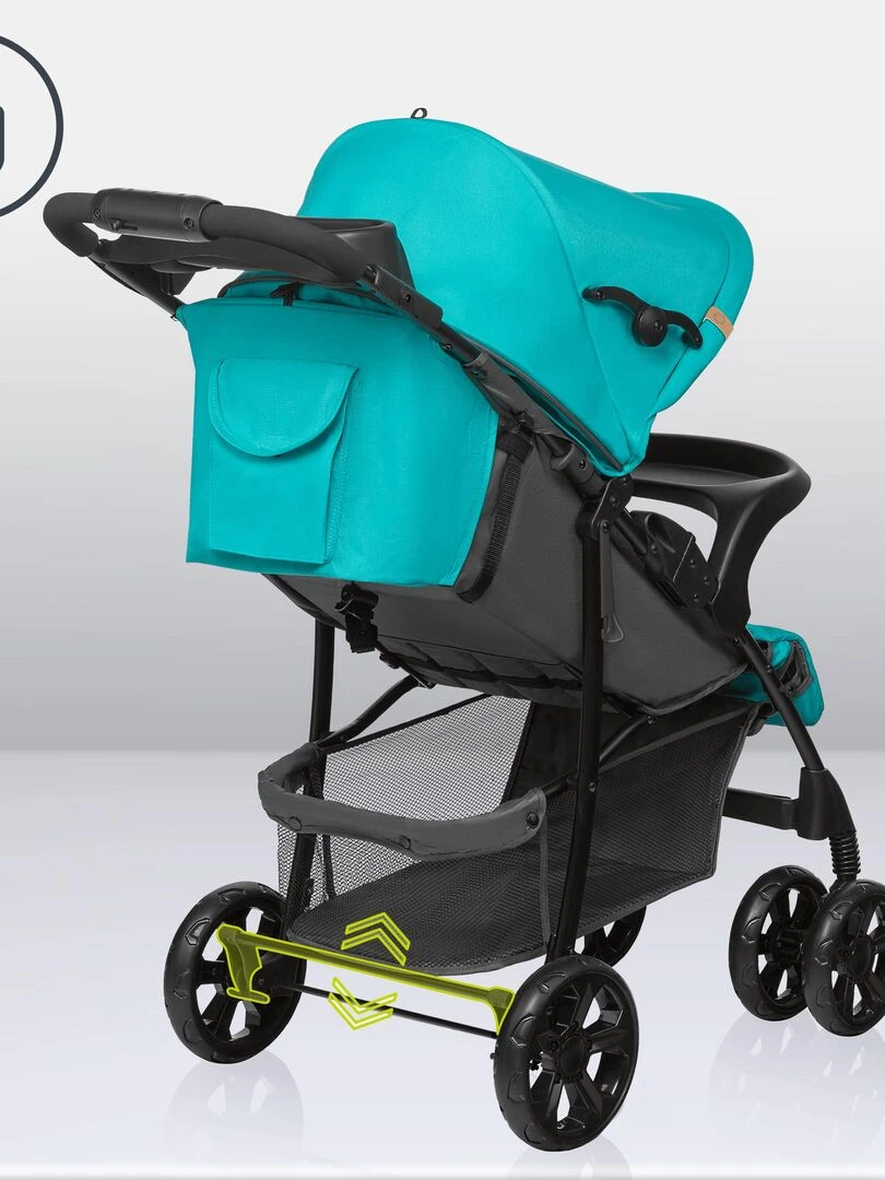 LIONELO Emma   Poussette canne   Accessoires  inclus   Bleu turquoise   Bleu turquoise