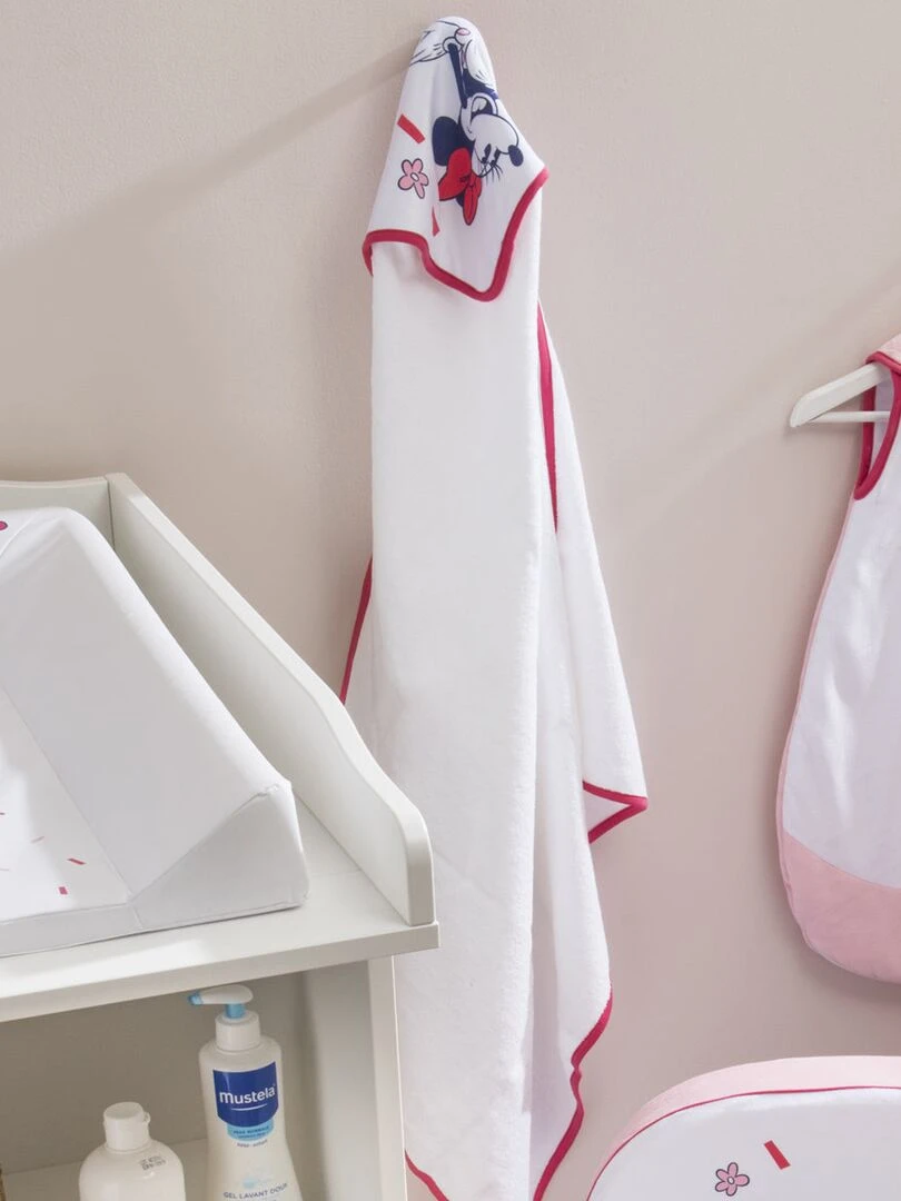 Cape de bain 80x80 cm Minnie Confettis   Rose