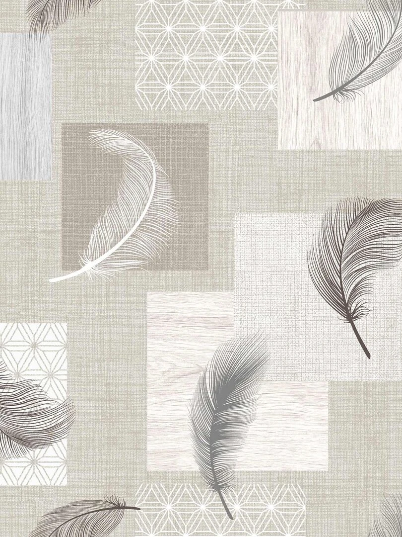 Nappe Toile cirée au mètre Plumille Beige