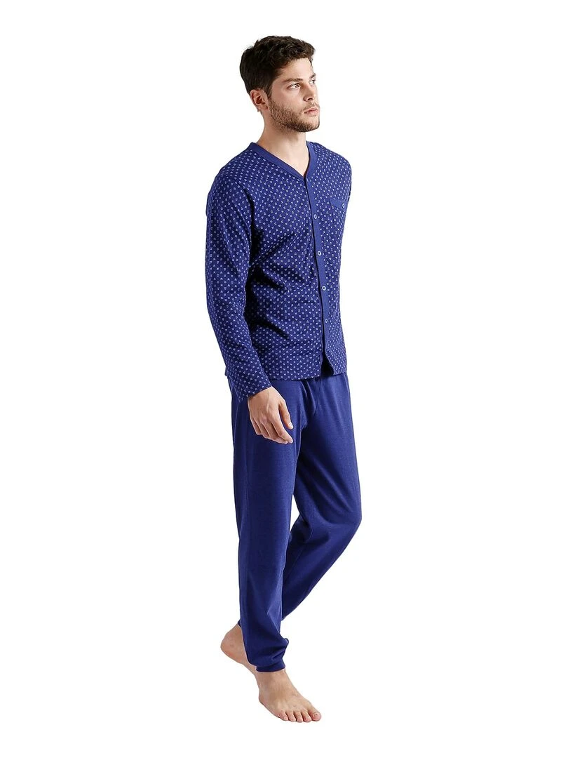 Pyjama pantalon et chemise Spike Bleu