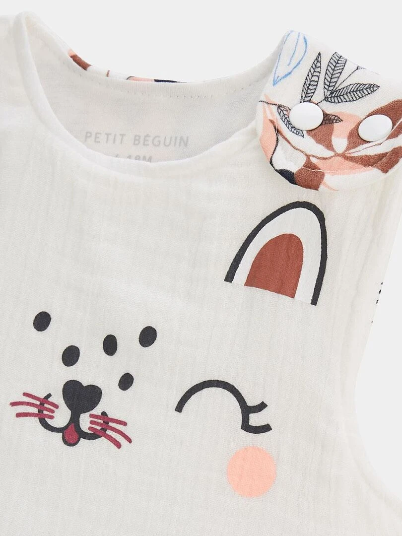 Gigoteuse d'été en gaze de coton Imany   Ecru