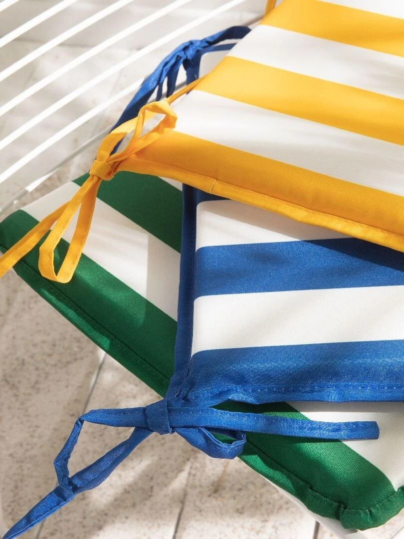 Galette de chaise  'SUMMER STRIPES' 'TODAY'   Jaune