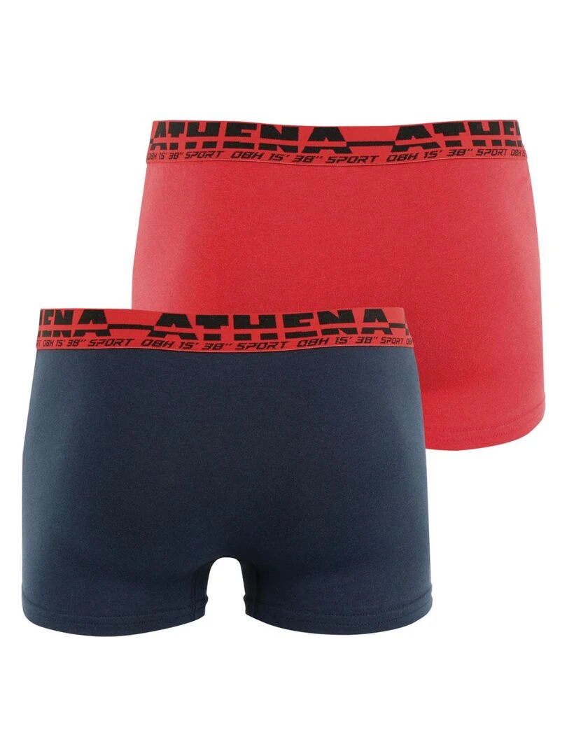 Lot de 2 boxers homme Easy Sport   Bleu Rouge