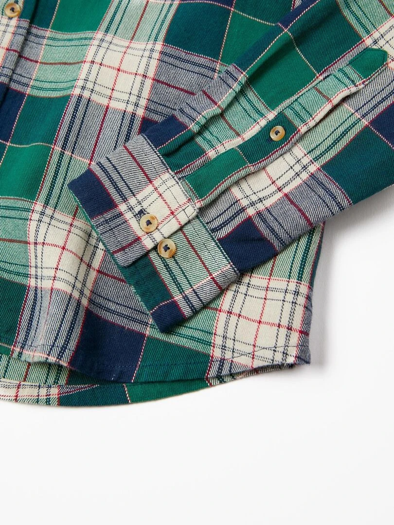 Chemise à Carreaux en Coton Adulte 'You&Me' manches longues NOËL   Vert