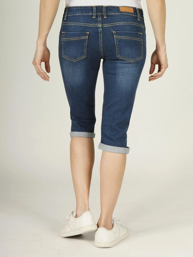 Pantacourt stretch slim EMMY DENIM 'Rica Lewis' Bleu
