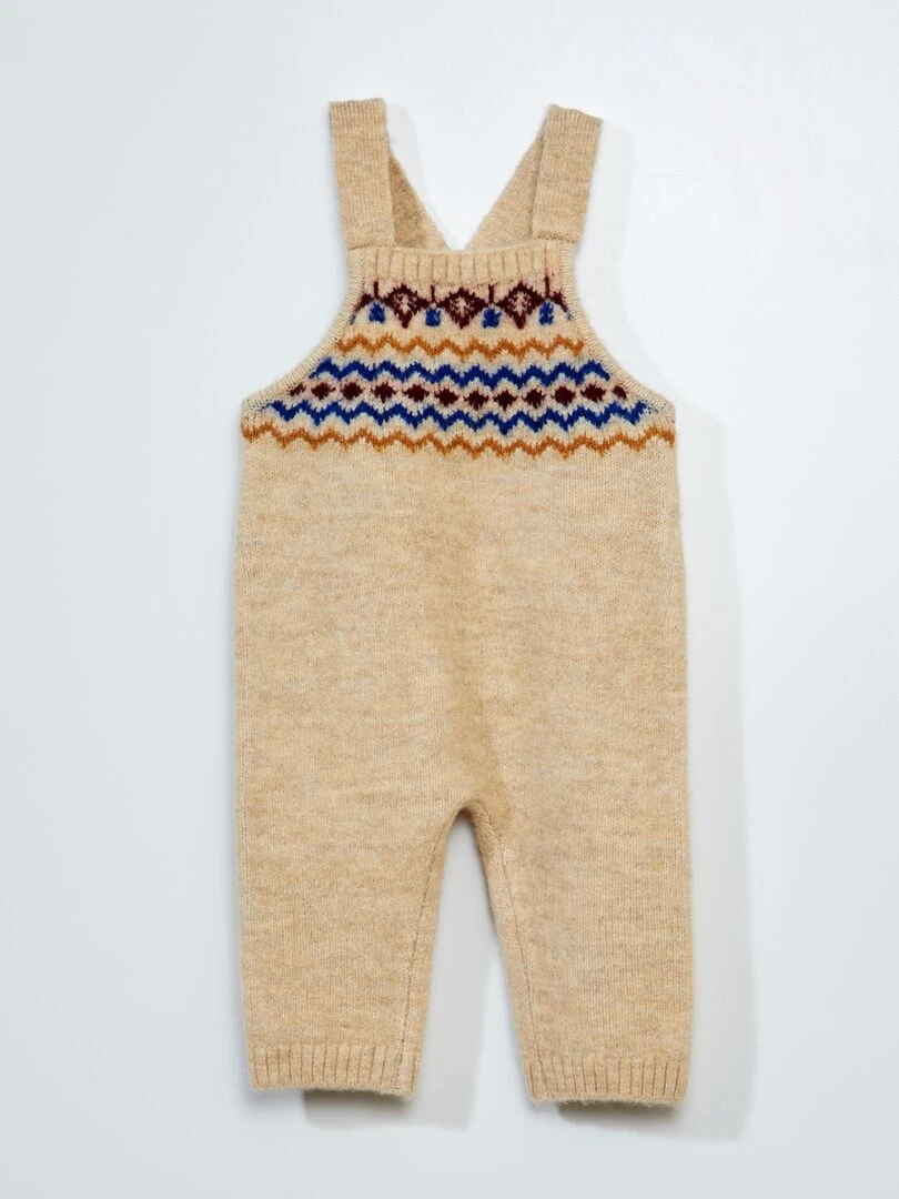 Salopette en tricot Ecru