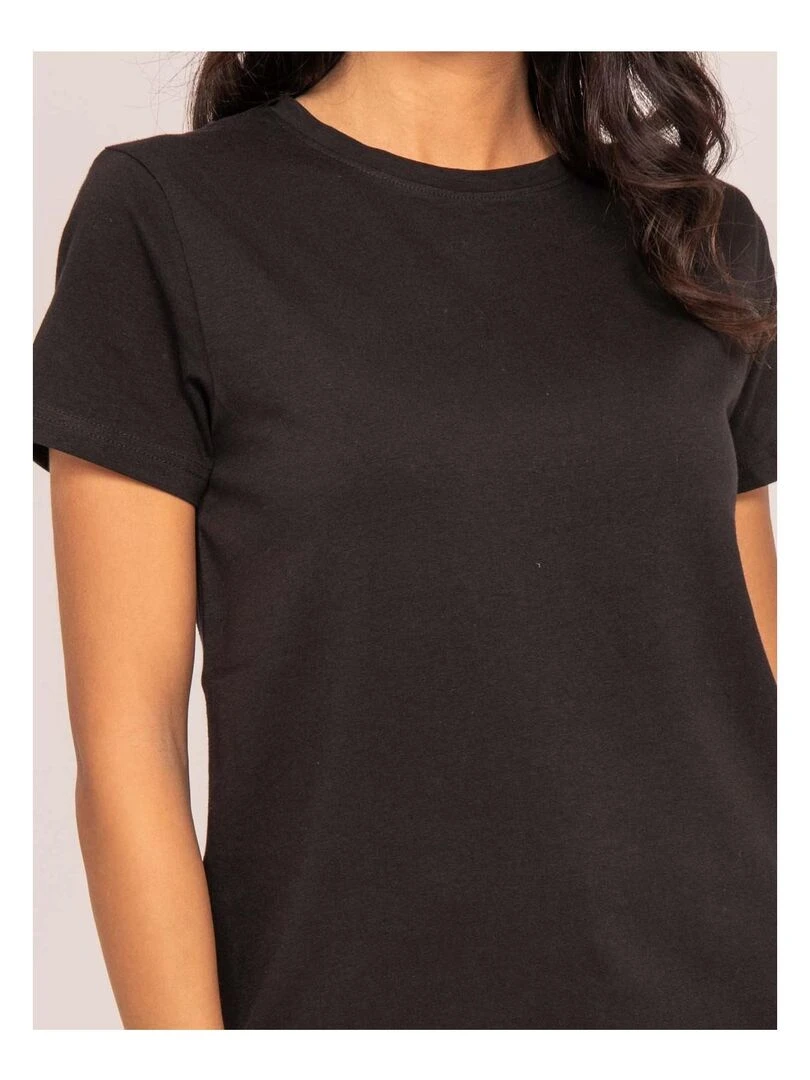T shirt col rond FLAGNOL   Noir