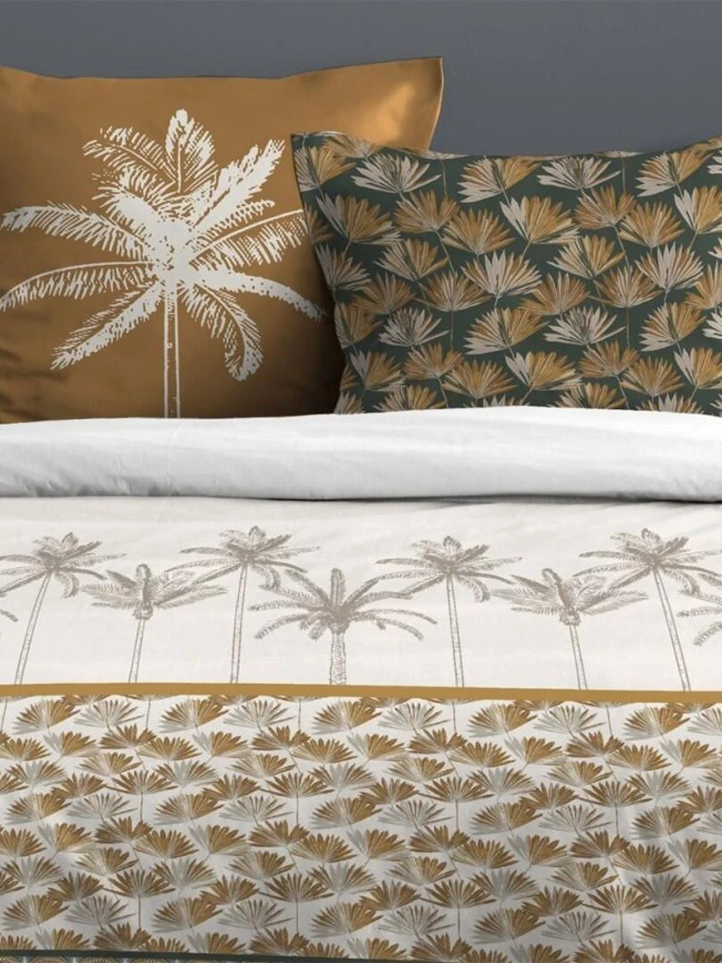 Housse de couette 240x220 Bako + 2 taies coton 57 fils Jaune